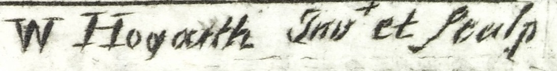 W Hogarth Invt et Sculp = W Hogarth invented and engraved this